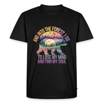 Conservation de la nature, Forêt, Âme, Détente, Temps libre - T-shirt Premium bio Homme - noir - Devant - Nico (187cm)