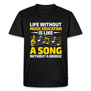 La vie sans éducation musicale est comme une chanson sans - T-shirt Premium bio Homme - noir - Devant - Nico (187cm)