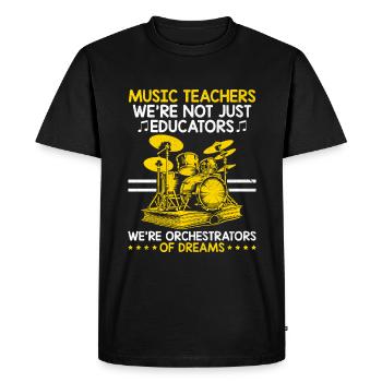 Music Teachers We're Not Just Educators We're Orch - Men's Premium Organic T-Shirt - black - Front - Nico (187cm)