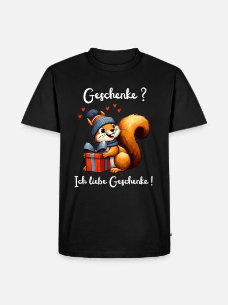 Squirrel Gift Birthday Christmas Funny - Men's Premium Organic T-Shirt - black