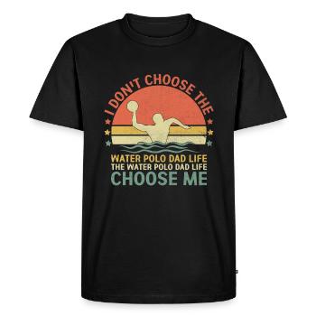 Le water-polo papa la vie me choisit Polo aquatique pla - T-shirt Premium bio Homme - noir - Devant - Nico (187cm)