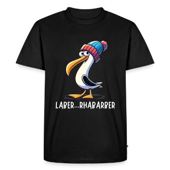 Hamburg Northern Germany Babbling Seagull North Sea Funny - Men's Premium Organic T-Shirt - black - Front - Nico (187cm)