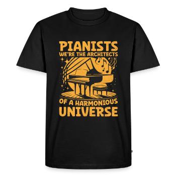 Pianists We're The Architects Of A Harmonious Univ - Men's Premium Organic T-Shirt - black - Front - Nico (187cm)
