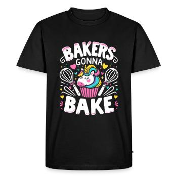 Bakers Gonna Bake Pastry Bread Baking Cake Baker - Men's Premium Organic T-Shirt - black - Front - Nico (187cm)