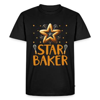 Star Baker Baking Pastry Bread Bake Cake Bakers - Men's Premium Organic T-Shirt - black - Front - Nico (187cm)