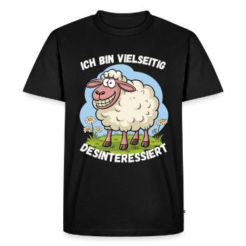 Hamburg Sheep North German Cool Colleague Fun Funny - Men's Premium Organic T-Shirt - black - Front - Nico (187cm)