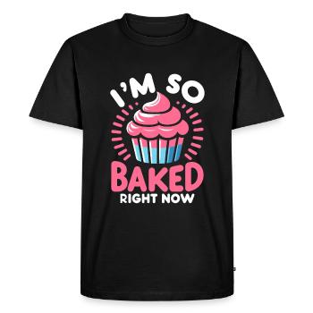 Je suis tellement cuit en ce moment Pain pâtissier Cuisson du gâteau Ba - T-shirt Premium bio Homme - noir - Devant - Nico (187cm)
