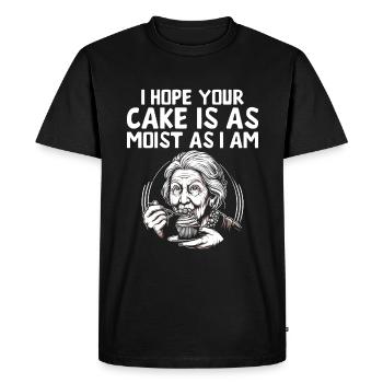 I Hope Your Cake Is As Moist As I Am Baking Bake B - Men's Premium Organic T-Shirt - black - Front - Nico (187cm)