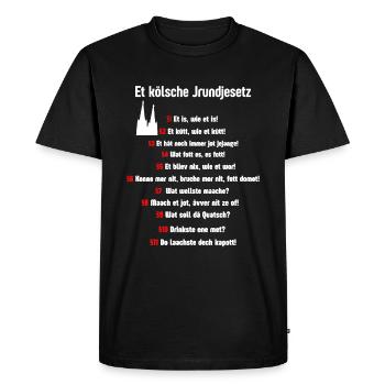 Carnival Cologne Basic Law Cologne Alaaf Cologne - Men's Premium Organic T-Shirt - black - Front - Nico (187cm)