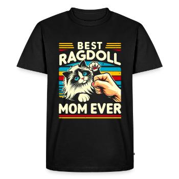 Best Ragdoll Mom Ever Ragdolls Owner Cat Lover - Men's Premium Organic T-Shirt - black - Front - Nico (187cm)