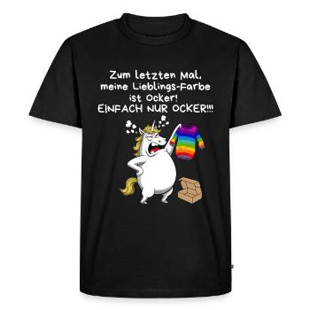 Carnaval Anniversaire Licorne Drôle Cadeau Bande dessinée - T-shirt Premium bio Homme - noir - Devant - Nico (187cm)
