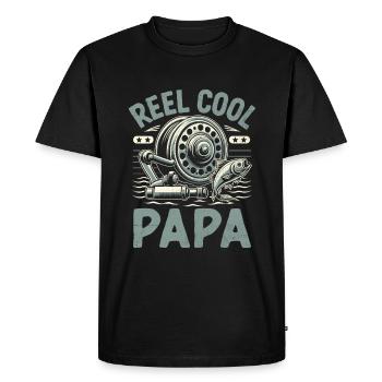 Moulinet Cool Papa Bass Pêche Pêcheur Papa Pêcheur A - T-shirt Premium bio Homme - noir - Devant - Nico (187cm)