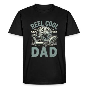 Moulinet Cool Papa Pêche à l’achigan Pêcheur Père Pêcheur - T-shirt Premium bio Homme - noir - Devant - Nico (187cm)