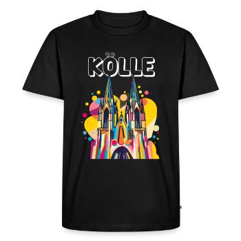 Carnival Cologne Cologne Alaaf Kölsch Cologne Cathedral Colorful - Men's Premium Organic T-Shirt - black - Front - Nico (187cm)