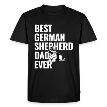 Meilleur papa berger allemand de tous les temps Dog Lover GSD - T-shirt Premium bio Homme - noir - Devant - Nico (187cm)