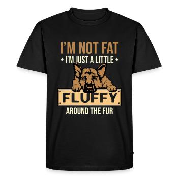 I'm Not Fat I'm Just A Little Fluffy Around The Fu - Men's Premium Organic T-Shirt - black - Front - Nico (187cm)