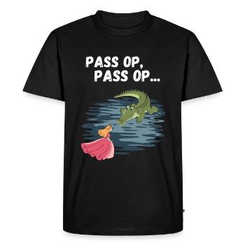 Carnival Cologne Alaaf Crocodile Princess Funny - Men's Premium Organic T-Shirt - black - Front - Nico (187cm)