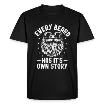 Chaque barbe a sa propre histoire Poils du visage Barbes - T-shirt Premium bio Homme - noir - Devant - Nico (187cm)