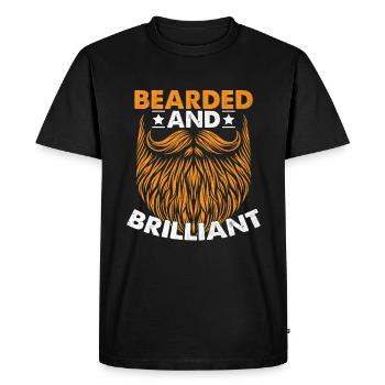 Bearded And Brilliant Beard Lover Beards Man - Men's Premium Organic T-Shirt - black - Front - Nico (187cm)