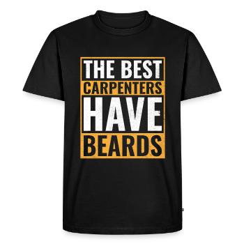 Les meilleurs menuisiers ont des barbes Barbe de charpentier - T-shirt Premium bio Homme - noir - Devant - Nico (187cm)