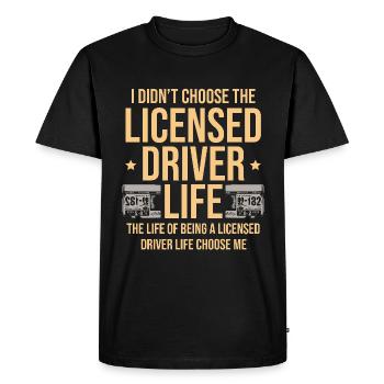 Je n’ai pas choisi le permis de conduire Conduire - T-shirt Premium bio Homme - noir - Devant - Nico (187cm)