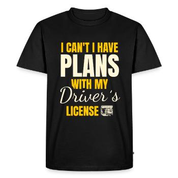 Je ne peux pas avoir de projets avec mon permis de conduire - T-shirt Premium bio Homme - noir - Devant - Nico (187cm)