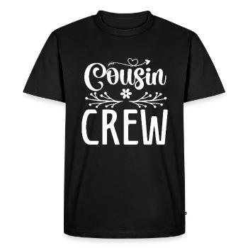 Cousin Équipage Réunion de famille Cousins - T-shirt Premium bio Homme - noir - Devant - Nico (187cm)