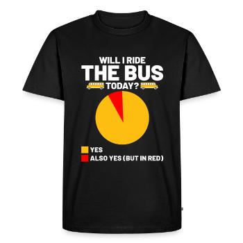 Will I Ride The Bus Today School Busman Driver - Men's Premium Organic T-Shirt - black - Front - Nico (187cm)