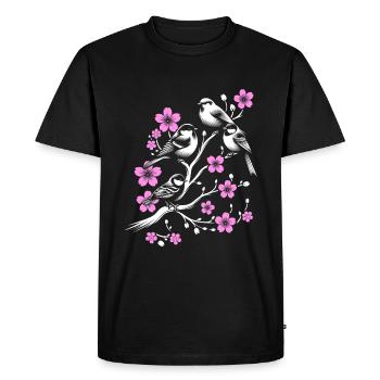 Birds Bird Watching Birdwatching Birdwatcher - Men's Premium Organic T-Shirt - black - Front - Nico (187cm)