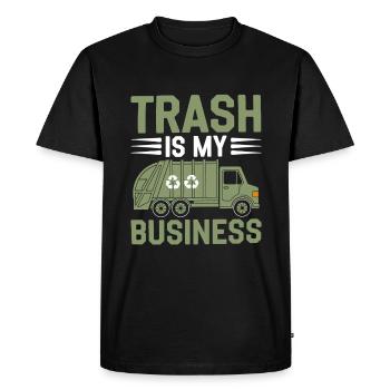 La poubelle est mon entreprise Collecte des déchets - T-shirt Premium bio Homme - noir - Devant - Nico (187cm)
