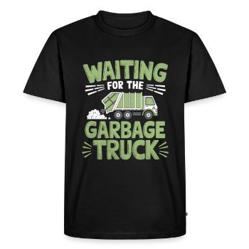 Waiting For The Garbage Truck Trash Collector - Men's Premium Organic T-Shirt - black - Front - Nico (187cm)