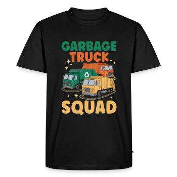 Camion à ordures Escouade Collecte des ordures - T-shirt Premium bio Homme - noir - Devant - Nico (187cm)