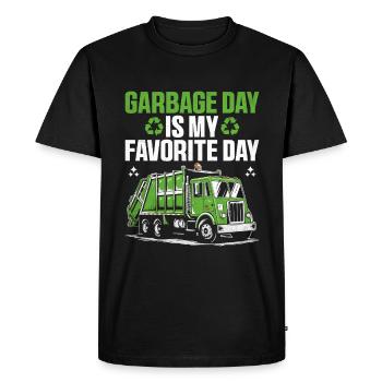 Garbage Day est mon collecteur d’ordures préféré - T-shirt Premium bio Homme - noir - Devant - Nico (187cm)