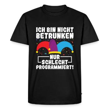 Just badly programmed - Funny Carnival AI - Men's Premium Organic T-Shirt - black - Front - Nico (187cm)