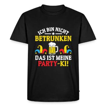 I'm not drunk - Funny AI Carnival - Men's Premium Organic T-Shirt - black - Front - Nico (187cm)