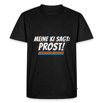 Mon IA dit santé ! - Costume de carnaval amusant - T-shirt Premium bio Homme - noir - Devant - Nico (187cm)