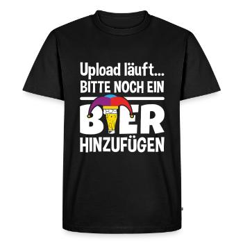Please add a beer - Funny carnival - Men's Premium Organic T-Shirt - black - Front - Nico (187cm)