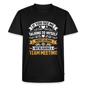If You See Με Talking To Sarcasm Sarcastic - Men's Premium Organic T-Shirt - black - Front - Nico (187cm)