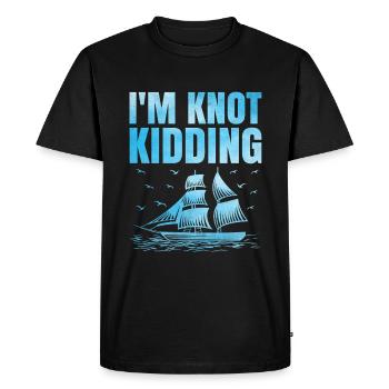 Pédalo Je plaisante - T-shirt Premium bio Homme - noir - Devant - Nico (187cm)