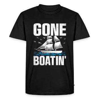Pédalo Gone Boatin' - T-shirt Premium bio Homme - noir - Devant - Nico (187cm)