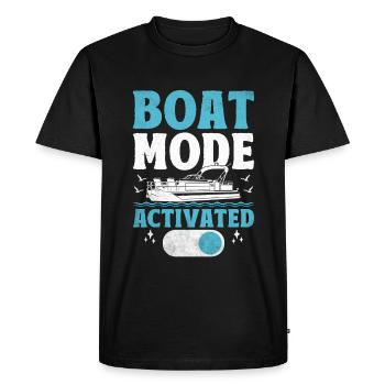 Mode bateau Bateau activé Pédalo - T-shirt Premium bio Homme - noir - Devant - Nico (187cm)