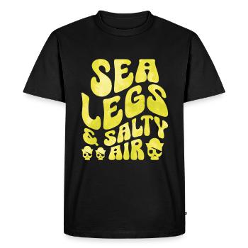 Sea Legs & Salty Air Pirate Youth Design - Men's Premium Organic T-Shirt - black - Front - Nico (187cm)