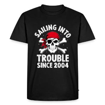 En difficulté depuis 2004 Pirate Youth - T-shirt Premium bio Homme - noir - Devant - Nico (187cm)
