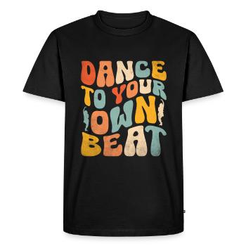 Dansez à votre propre rythme pour danser - T-shirt Premium bio Homme - noir - Devant - Nico (187cm)