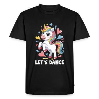 A Unicorn Dancing Let's Dance Dancing Dancer - Men's Premium Organic T-Shirt - black - Front - Nico (187cm)