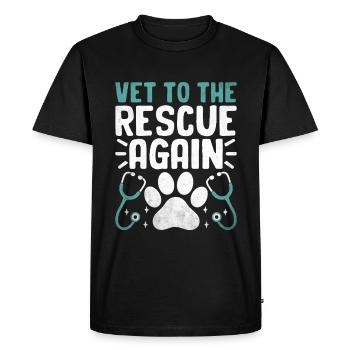 Le vétérinaire à la rescousse à nouveau Verterinais Amoureux des animaux - T-shirt Premium bio Homme - noir - Devant - Nico (187cm)