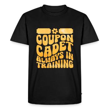 Coupon Cadet Toujours en formation Couponer Shopper - T-shirt Premium bio Homme - noir - Devant - Nico (187cm)