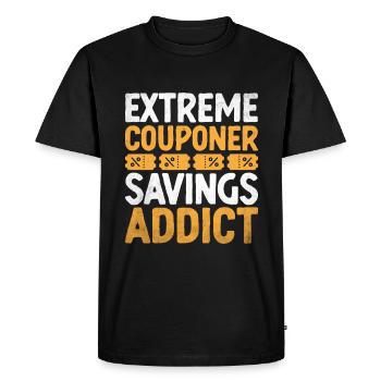 Extreme Couponer Savings Addict Couponer Shopper - T-shirt Premium bio Homme - noir - Devant - Nico (187cm)