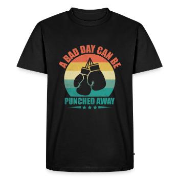 Une mauvaise journée peut être frappée Boxeur Athlète sportif - T-shirt Premium bio Homme - noir - Devant - Nico (187cm)
