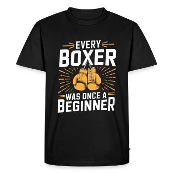 Chaque boxeur était autrefois un boxeur débutant Sports - T-shirt Premium bio Homme - noir - Devant - Nico (187cm)